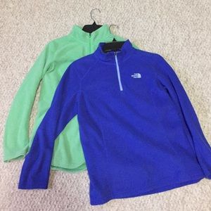 Two North Face fleece tops