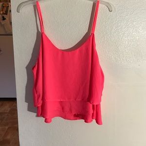 Charlotte Russe Chiffon cropped tank top