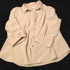 Beige 3/4 Sleeve Blouse