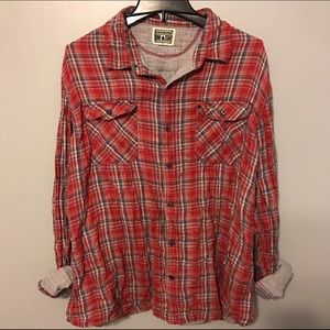 Converse Plaid Button Up
