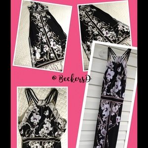 White House / Black Market Maxi Dress Sz M NICE!