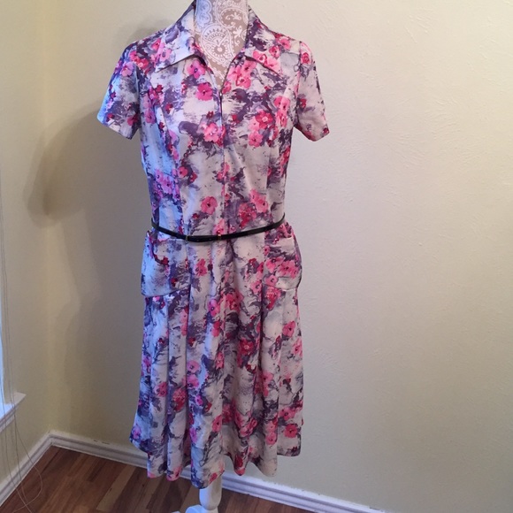 Vintage floral dress - Picture 3 of 3