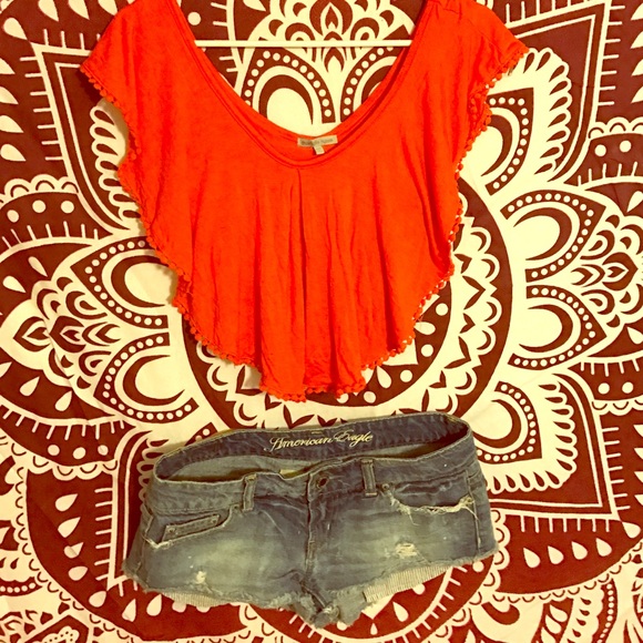 NWT red crop top
