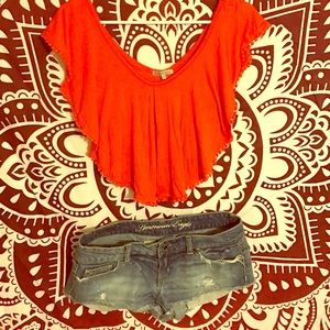 NWT red crop top