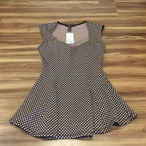 NWT peplum cap sleeved blouse