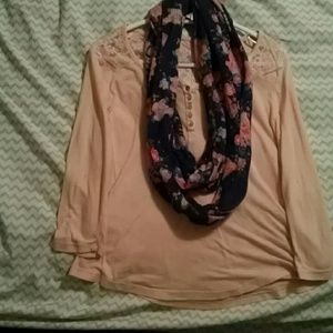 Kohls Seashell Shirt and Scarf