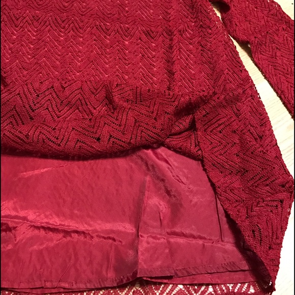 🎉Final Price🎉 red lace Dress 100% polyester - Picture 3 of 4