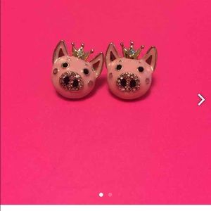 Betsey Johnson pig earrings