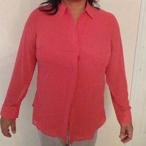 Brand new Talbots petite medium fushia color top