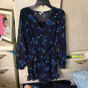 new chiffon long sleeve floral romper
