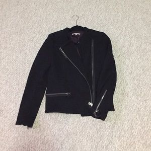Gap black Moto jacket with the zipper detail