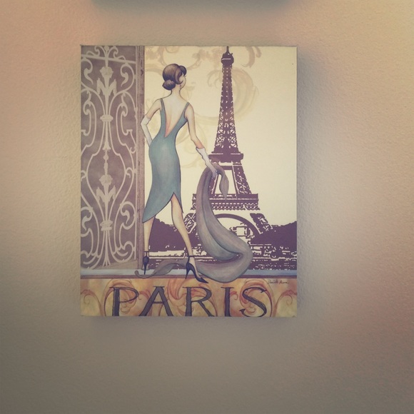 Wall Art with Paris theme.