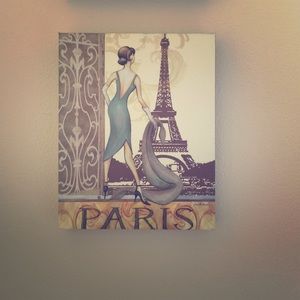 Wall Art with Paris theme.