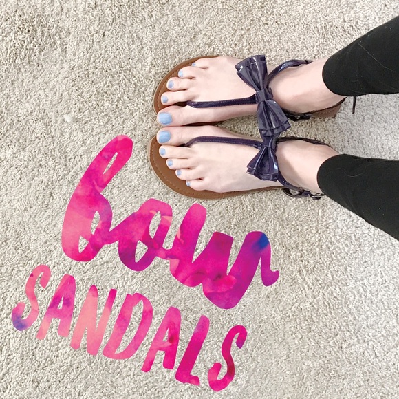 Charlotte Russe Shoes - Purple Bow Sandals size 8