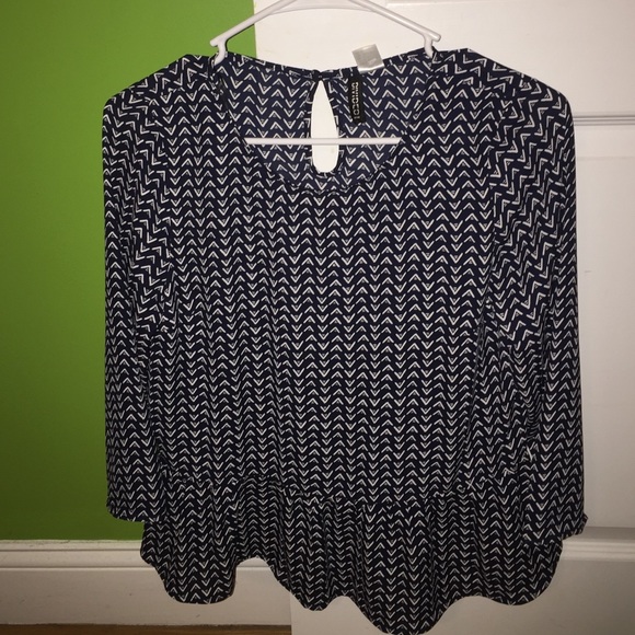 Navy blue peplum H&M shirt with tags!