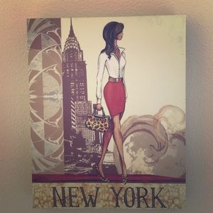 Wall Art with New York theme.
