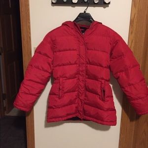 Gap down filled coat