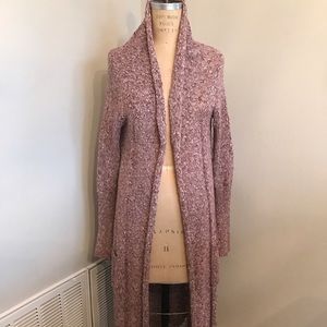 Open cardigan sweater