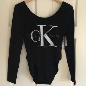 Urban Outfitters Calvin Klein logo bodysuit size S