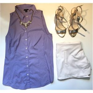 Sleeveless Oxford Blouse