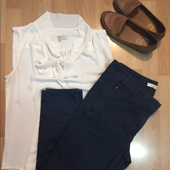 Loft sanded sateen chinos in Marisa fit