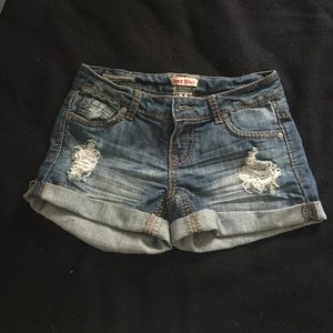 Folded Ripped Jean Shorts!