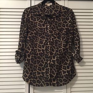 Michael Kors cheetah print blouse