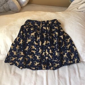 Soft navy circle skirt with animal print 🐙