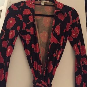 DVF vintage long sleeve wrap dress