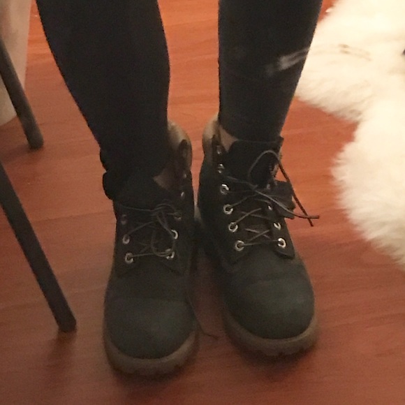 Navy Timberland boots size 8/8.5