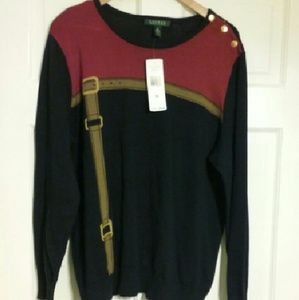 Ralph Lauren Women's 2X Sweater Riding Straps