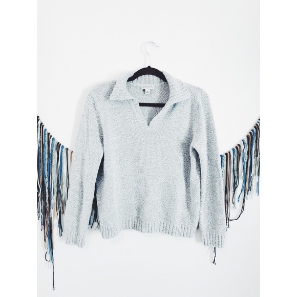 Collared knit sweater