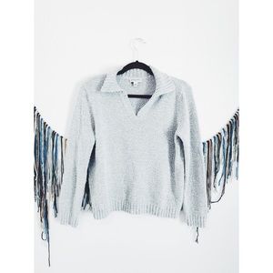 Collared knit sweater