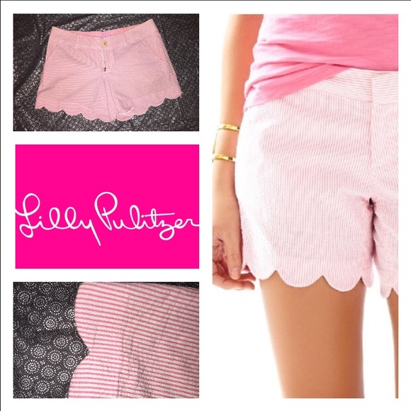 Lilly Pulitzer Pink Seersucker Shorts