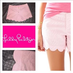 Lilly Pulitzer Pink Seersucker Shorts