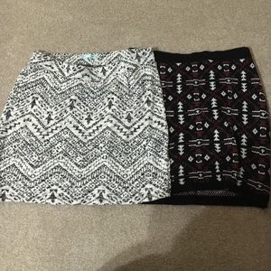 Lot of 2 Maurices size large sweater skirts
