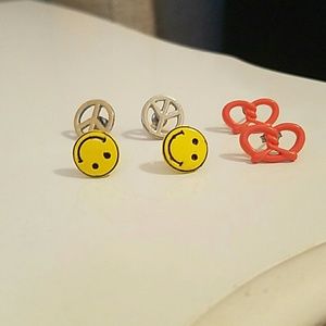 3 sets of earrings