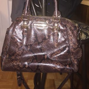 Handbag, carried once.  Snakeskin look to it.