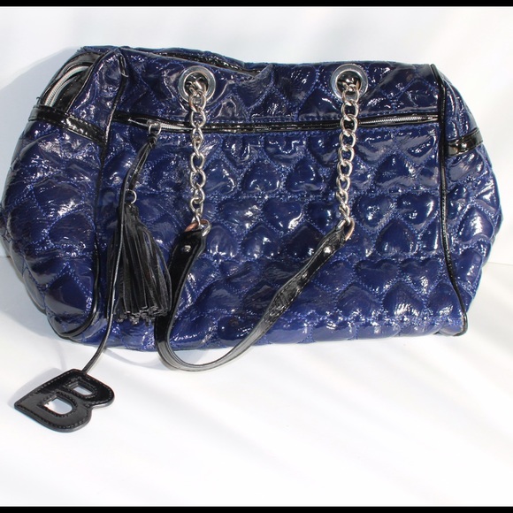 Betsy Johnson metallic blue purse