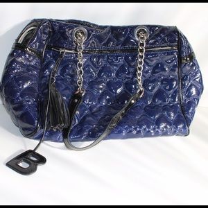 Betsy Johnson metallic blue purse