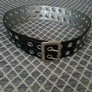 DKNY Black rivet belt