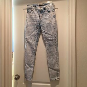 Express High Rise Acid Wash Jeans