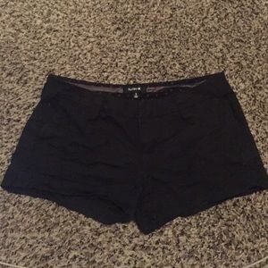 black shorts