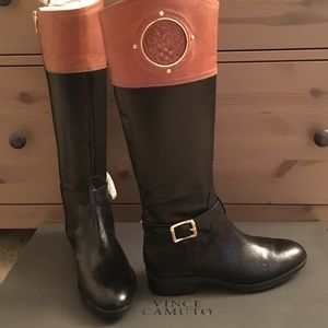Vince Camuto Two tone riding boots