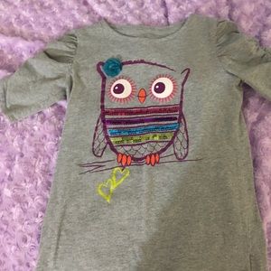Cute Spring Owl Shirt Size : 10/12