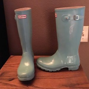RARE TIFFANY BLUE/ MINT HUNTER BOOTS