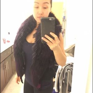 Luxurious genuine fox fur vest