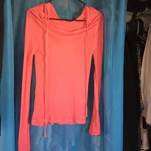 Pink long sleeve hoodie