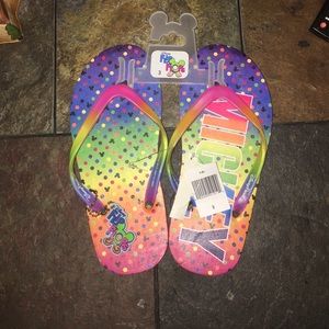 Disney Parks Mickey Icon Flip Flops Multicolor Sz3