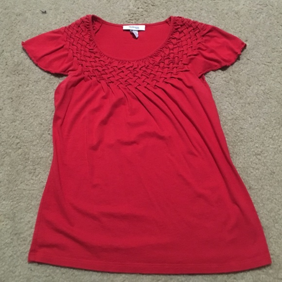 Red cap sleeve blouse - Picture 1 of 3